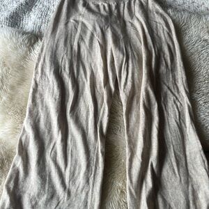 Christy Dawn Beige Wide-Leg Pants